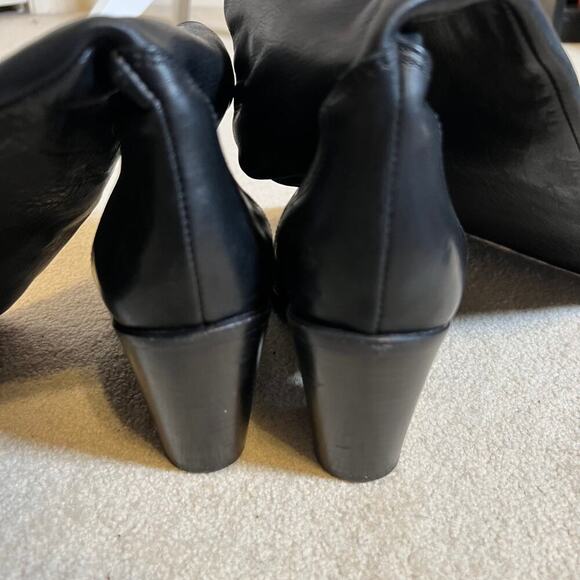 Fru.it Boots Tall Leather High Heel Black Boots Size 37.5 6.5 Made in Italy VGUC - Picture 4 of 6